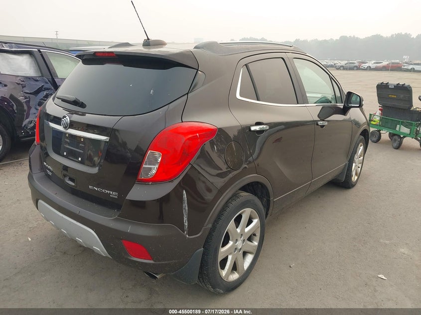 Vin: kl4cjfsb2fb269457, lot: 45998405, buick encore convenience 20154