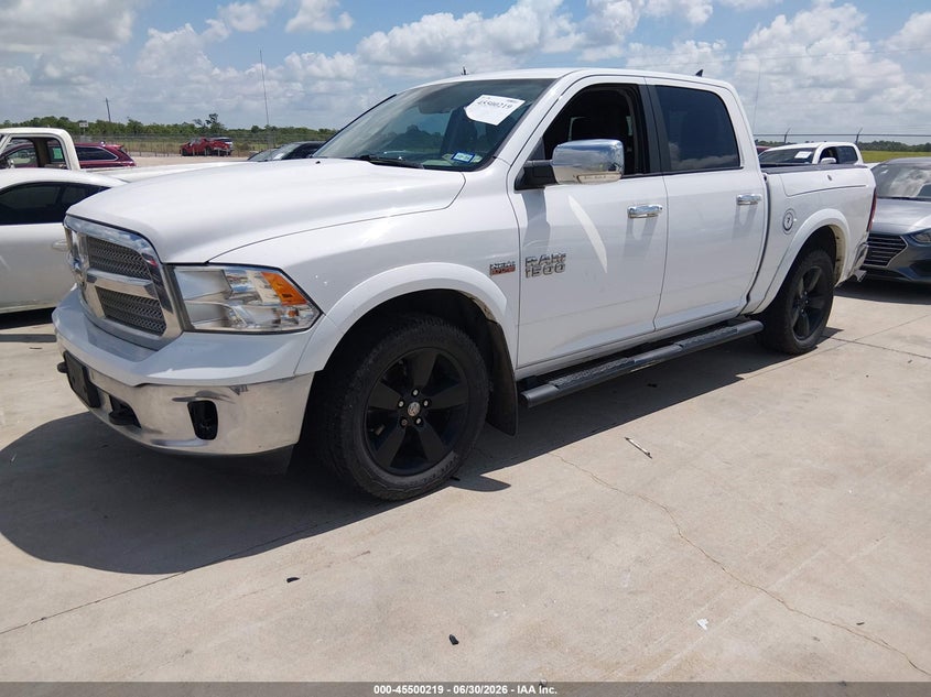 Vin: 1c6rr6lt2js166278, lot: 45998435, ram 1500 harvest  4x2 5'7 box 20182