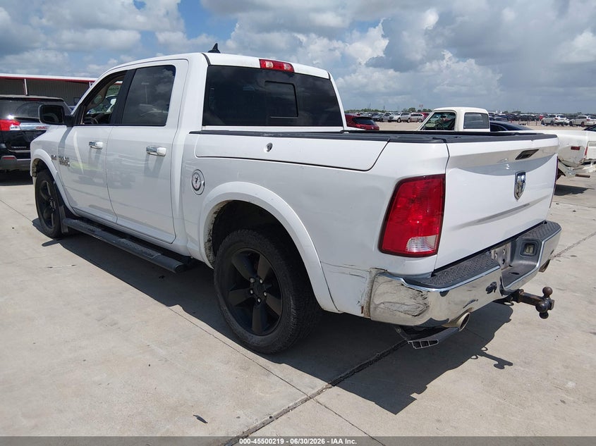 Vin: 1c6rr6lt2js166278, lot: 45998435, ram 1500 harvest  4x2 5'7 box 20183