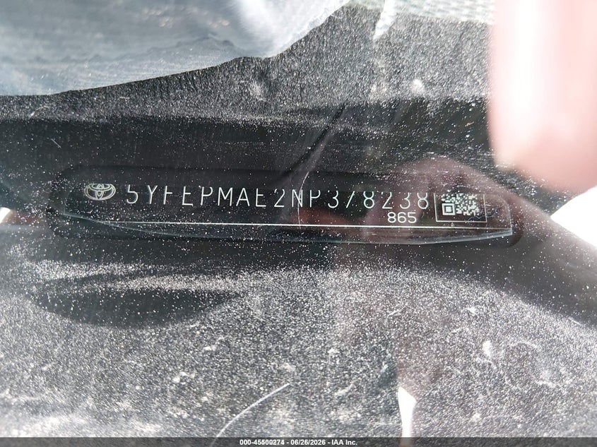 2022 TOYOTA COROLLA SEDAN 1.8L I-4 DOHC, VVT, 139HP