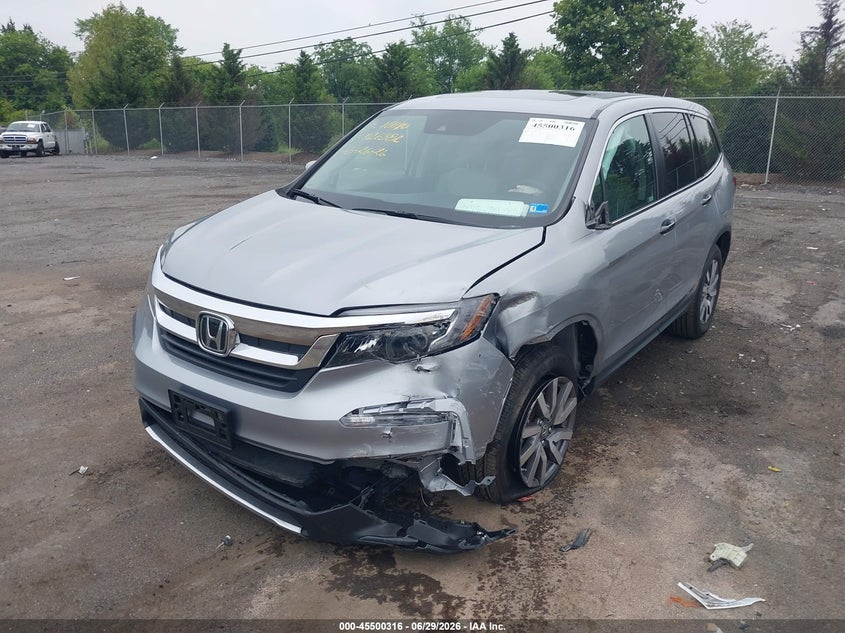 Vin: 5fnyf6h50lb026382, lot: 45998532, honda pilot awd ex-l 20202