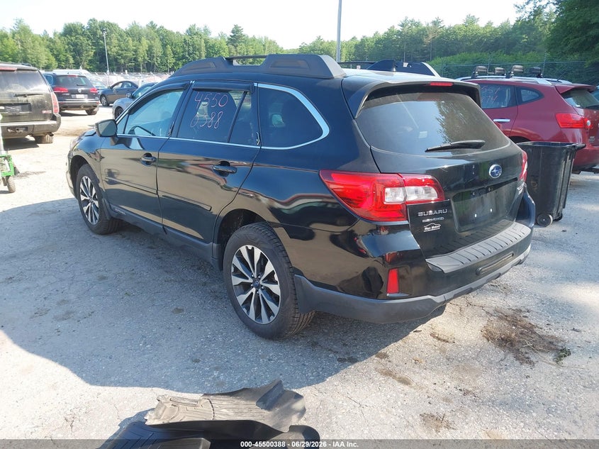 Vin: 4s4bsalc1g3311035, lot: 45998604, subaru outback 2.5i limited 20163