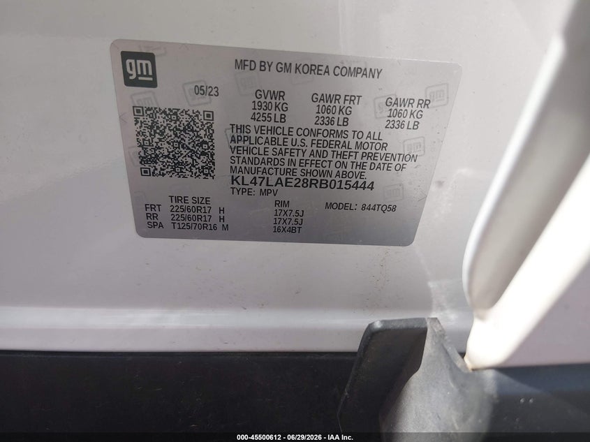 2024 Buick Envista Preferred Fwd VIN: KL47LAE28RB015444 Lot: 45500612