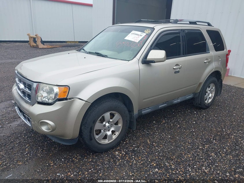 Vin: 1fmcu0eg9cka93080, lot: 45998866, ford escape limited 20122