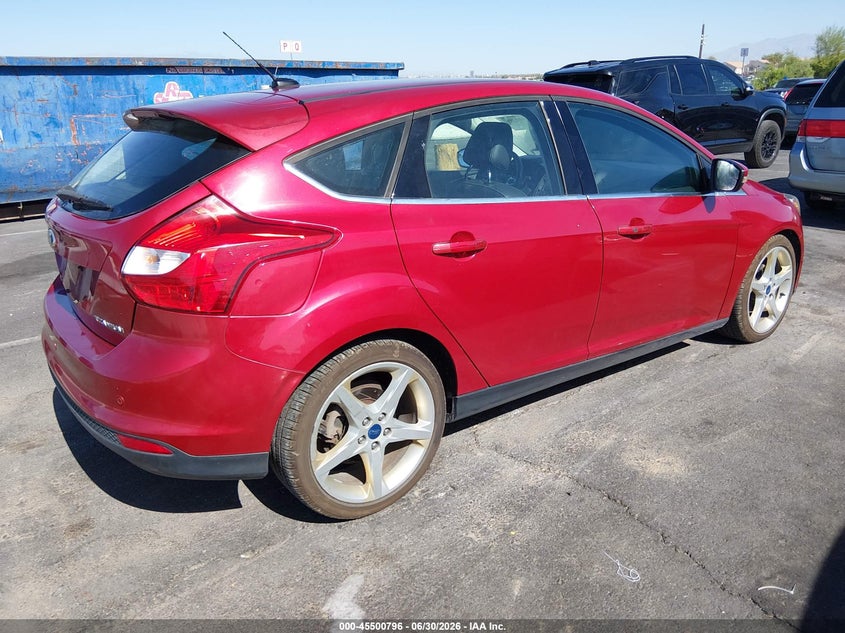 Vin: 1fahp3n23cl309240, lot: 45999012, ford focus titanium 20124