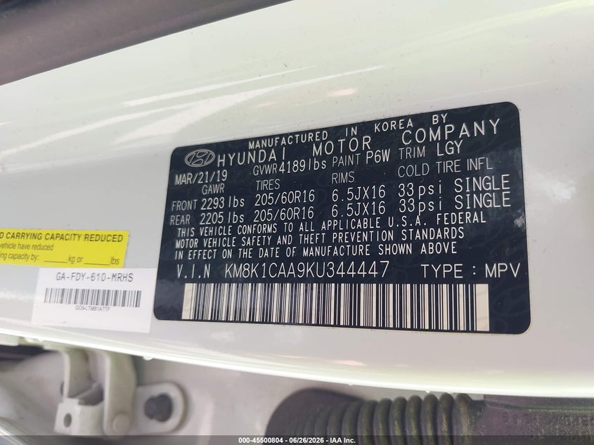 2019 HYUNDAI KONA SE — Photo 9
