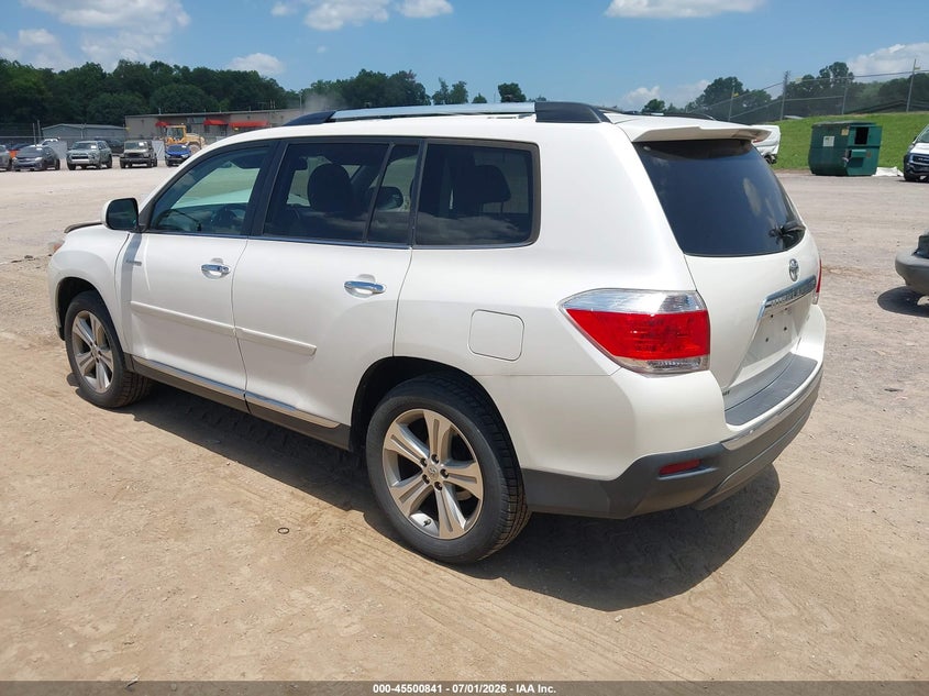 Vin: 5tddk3eh0cs137047, lot: 45999057, toyota highlander limited v6 20123