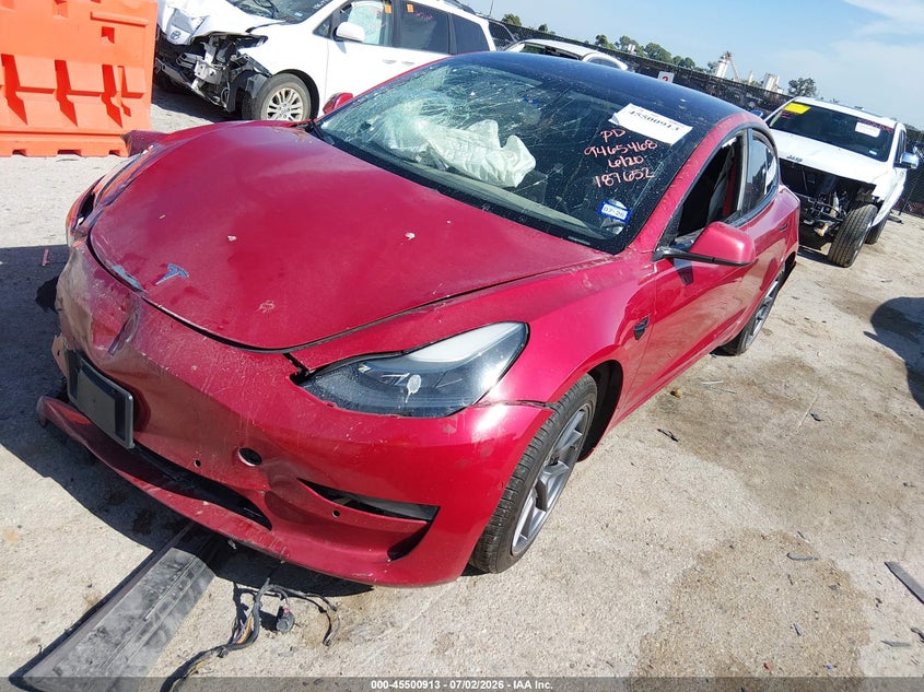 Vin: 5yj3e1ea1nf187652, lot: 45999129, tesla model 3 rear-wheel drive 20222