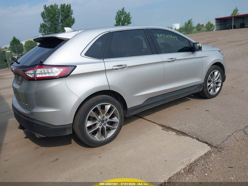 Vin: 2fmtk4k9xfbb67687, lot: 45999717, ford edge titanium 20154