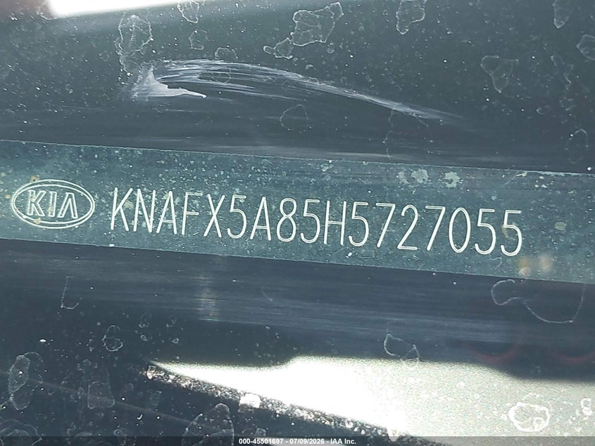 KIA FORTE 2017 VIN KNAFX5A85H5727055