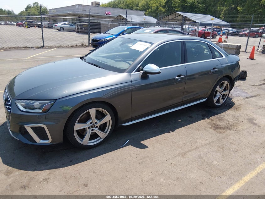 Vin: waub4af42na045937, lot: 46000182, audi s4 premium plus tfsi quattro tiptronic 20222