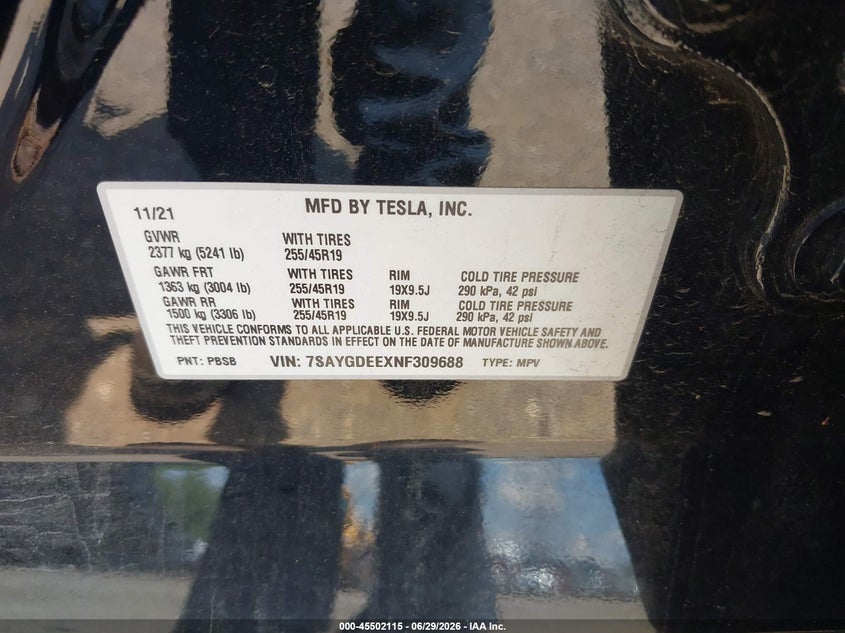 2022 TESLA MODEL Y auction photo 8