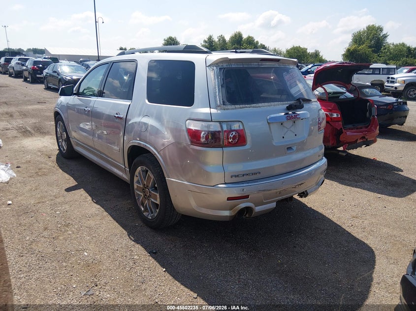 Vin: 1gkkvted1cj166022, lot: 46000451, gmc acadia denali 20123