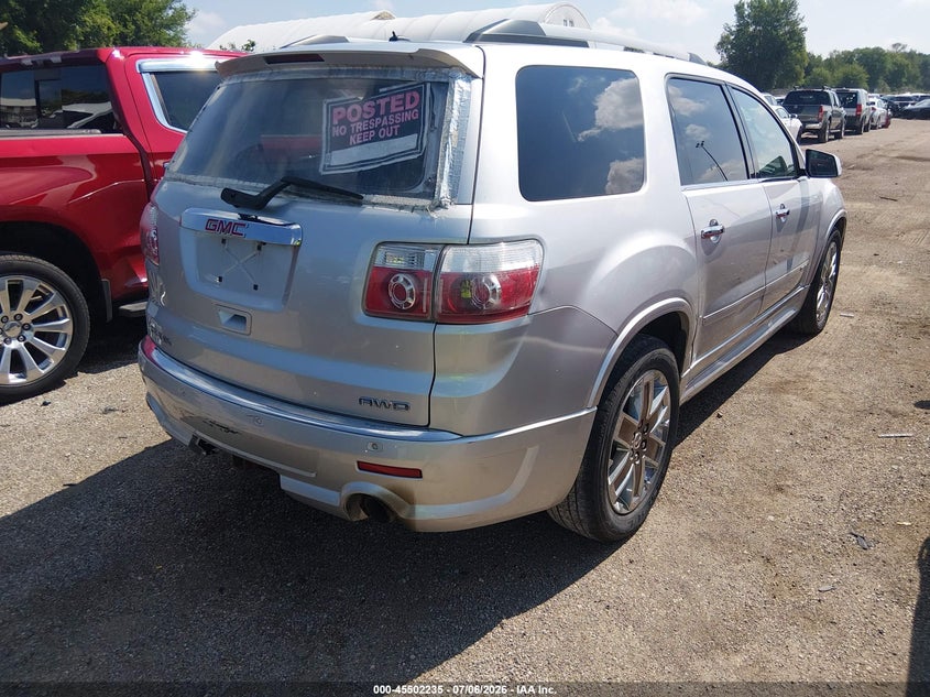 Vin: 1gkkvted1cj166022, lot: 46000451, gmc acadia denali 20124