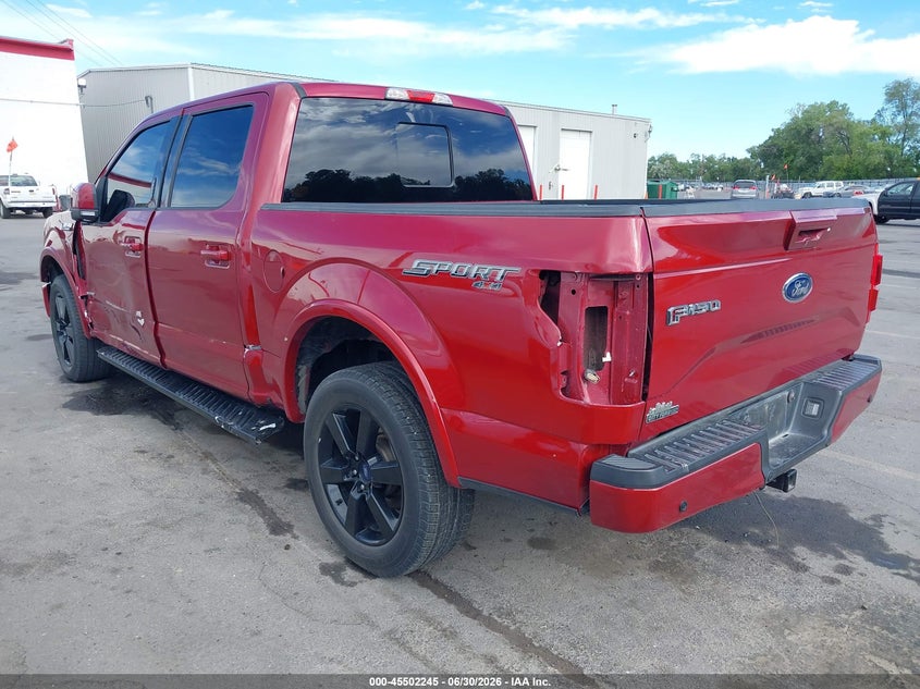 Vin: 1ftew1eg5hfb45527, lot: 46000461, ford f-150 lariat 20173
