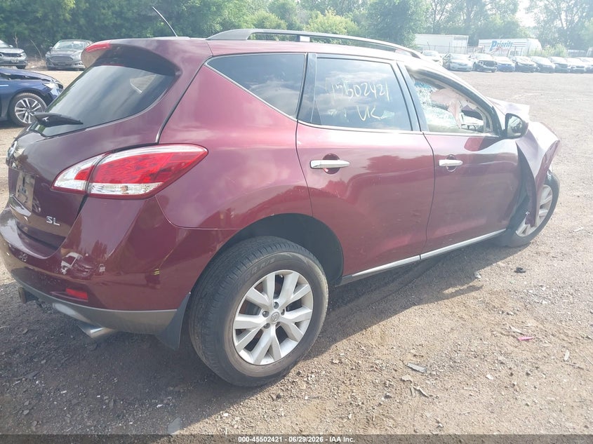 Vin: jn8az1mu0cw106614, lot: 46000637, nissan murano sl 20124