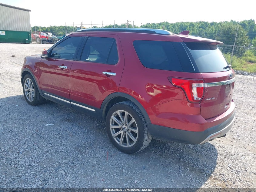 Vin: 1fm5k7f87hgc93397, lot: 46000842, ford explorer limited 20173