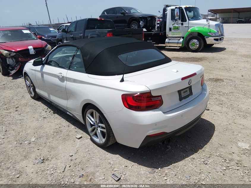 Vin: wba2k9c33hv647355, lot: 46001307, bmw 230i 20173