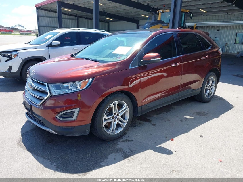 Vin: 2fmtk4k81fbb00869, lot: 46001396, ford edge titanium 20152
