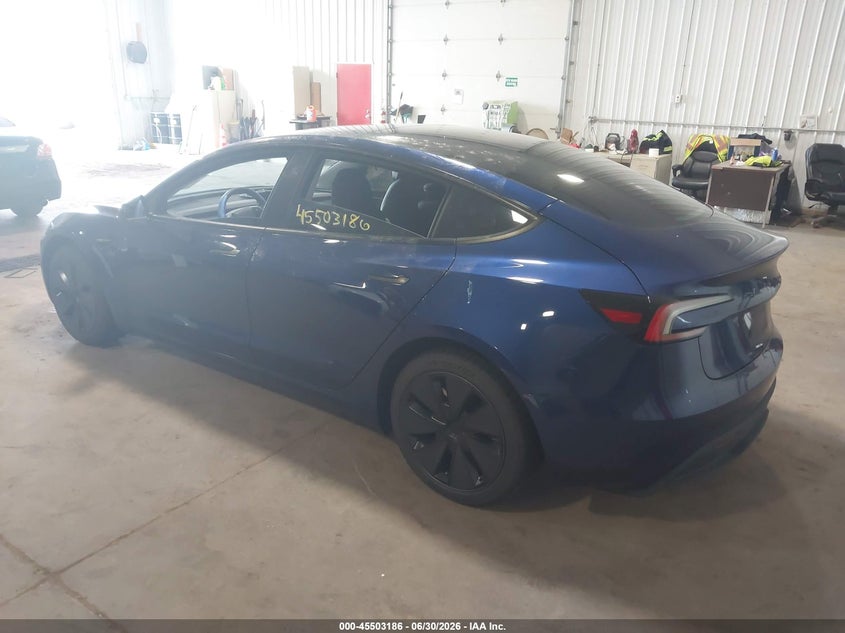 Vin: 5yj3e1ea3sf068593, lot: 46001402, tesla model 3 long range rear-wheel drive/standard rear-wheel drive 20253