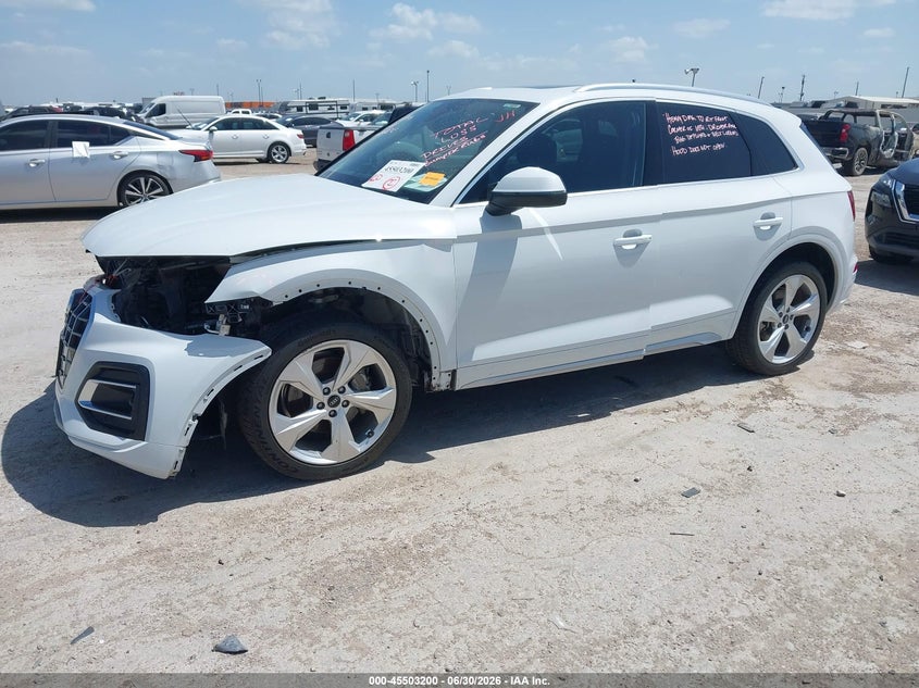 Vin: wa1baafy3m2133414, lot: 46001416, audi q5 premium plus 45 tfsi quattro s tronic 20212