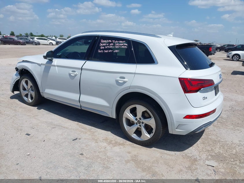 Vin: wa1baafy3m2133414, lot: 46001416, audi q5 premium plus 45 tfsi quattro s tronic 20213