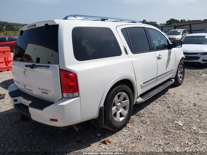 Vin: 5n1ba0nf4bn605787, lot: 46001617, nissan armada platinum 20114