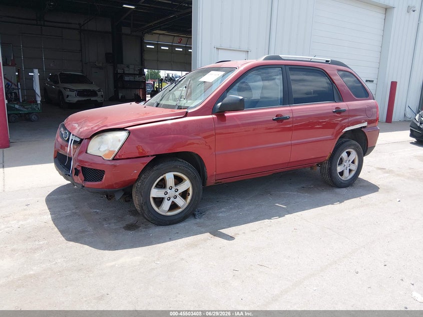 Vin: kndkgca39a7714247, lot: 46001624, kia sportage lx v6 20102