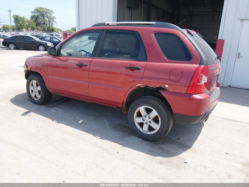 Vin: kndkgca39a7714247, lot: 46001624, kia sportage lx v6 20103