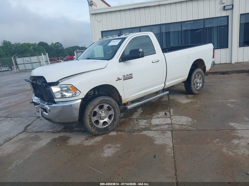 Vin: 3c6mr5blxjg350624, lot: 46001830, ram 2500 slt  4x4 8' box 20182
