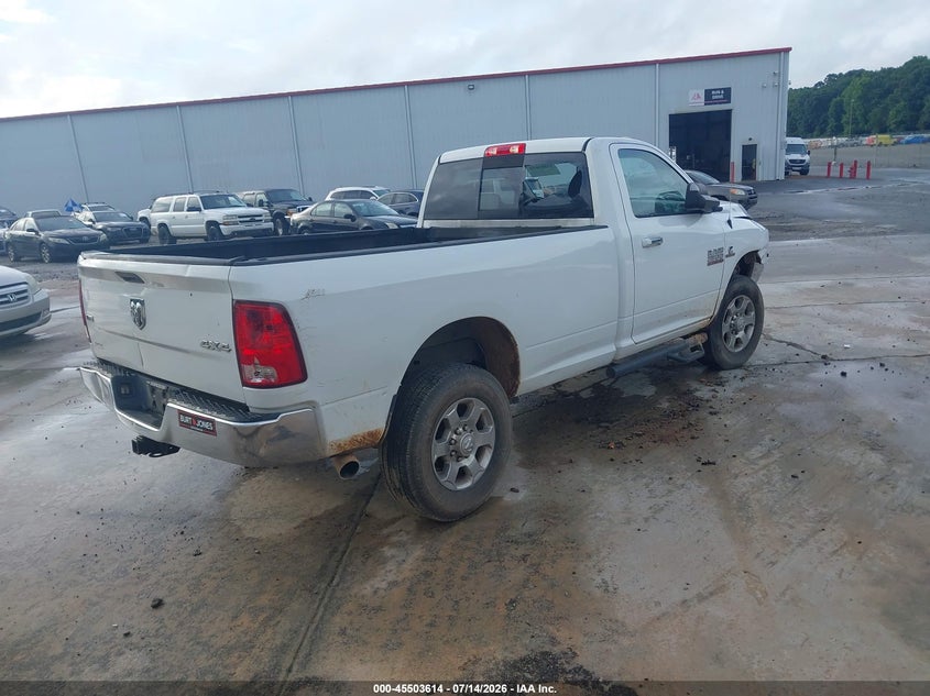 Vin: 3c6mr5blxjg350624, lot: 46001830, ram 2500 slt  4x4 8' box 20184