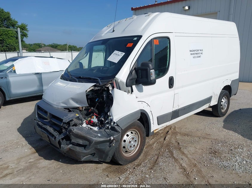 Vin: 3c6trvcg7je113131, lot: 46001833, ram promaster 2500 high roof 136 wb 20182