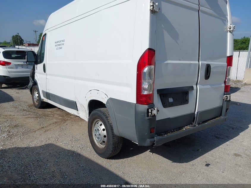 Vin: 3c6trvcg7je113131, lot: 46001833, ram promaster 2500 high roof 136 wb 20183