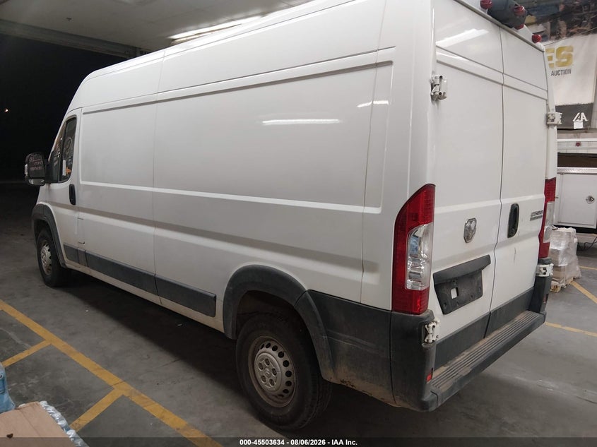 Vin: 3c6lrvdg5se507260, lot: 46001850, ram promaster 2500 tradesman high roof 159 wb w/pass seat 20253