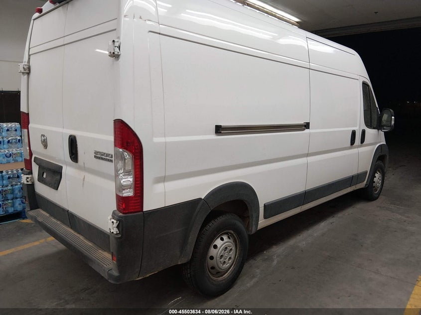 Vin: 3c6lrvdg5se507260, lot: 46001850, ram promaster 2500 tradesman high roof 159 wb w/pass seat 20254