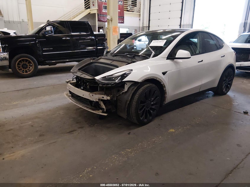 Vin: 5yjygdef4mf251789, lot: 46002068, tesla model y performance dual motor all-wheel drive 20212
