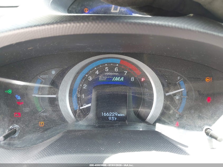 2010 Honda Insight Lx VIN: JHMZE2H56AS024313 Lot: 45503885