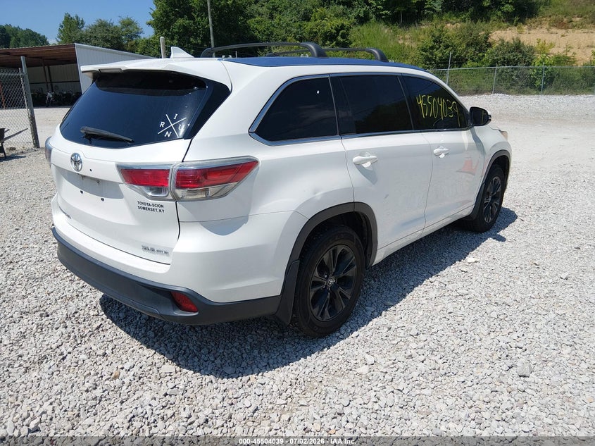 Vin: 5tdjkrfh3gs327547, lot: 46002255, toyota highlander xle v6 20164