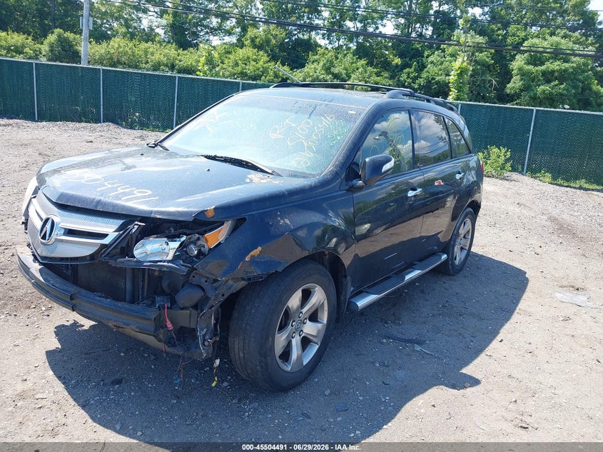 2009 Acura MDX, По колу, IAAI, VIN 2HNYD28829H512388 — фото 2