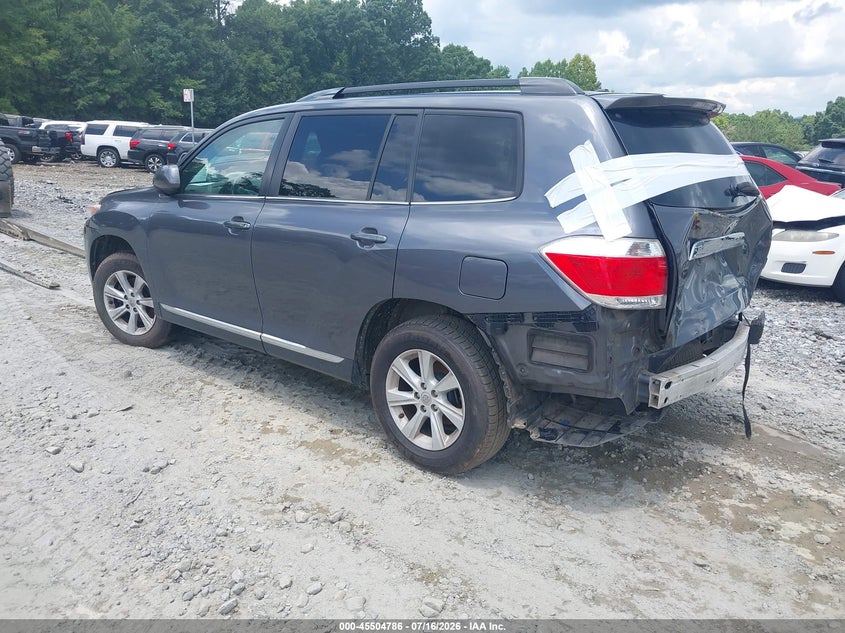 Vin: 5tdzk3eh3ds123828, lot: 46003002, toyota highlander se v6 20133