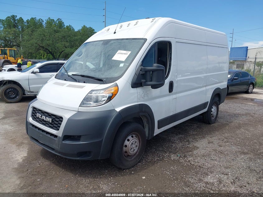 Vin: 3c6trvbg2ke556483, lot: 46003125, ram promaster 1500 high roof 136 wb 20192