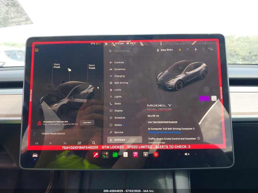 2022 TESLA MODEL Y SPORT UTILITY VEHICLE ELECTRIC