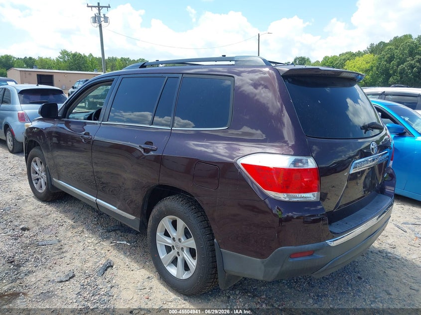 Vin: 5tdbk3eh0bs054031, lot: 46003157, toyota highlander se v6 20113