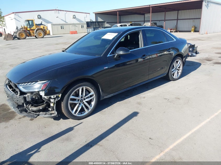 Vin: wauenaf47ln006048, lot: 46003330, audi a4 premium plus 45 tfsi quattro s tronic 20202