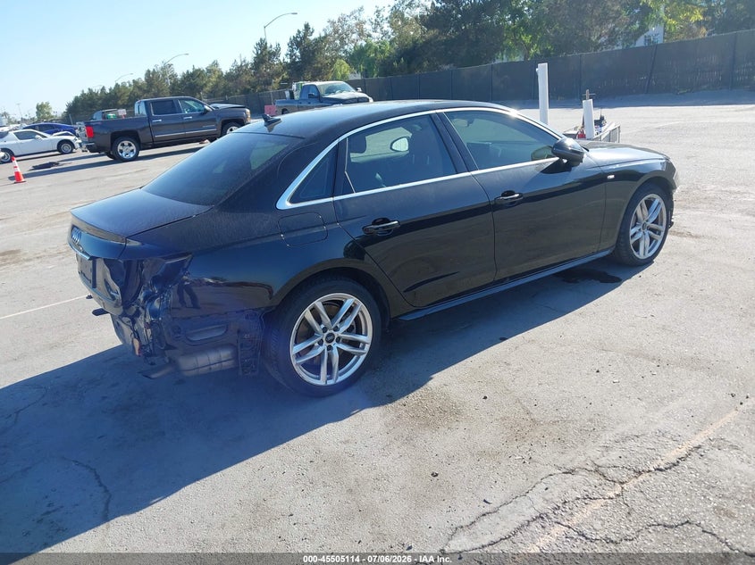 Vin: wauenaf47ln006048, lot: 46003330, audi a4 premium plus 45 tfsi quattro s tronic 20204