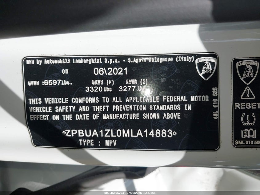 2021 Lamborghini Urus Graphite Capsule/Pearl Capsule VIN: ZPBUA1ZL0MLA14883 Lot: 45505204