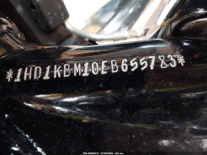 2014 Harley-Davidson Flhx Street Glide VIN: 1HD1KBM10EB655783 Lot: 45505312
