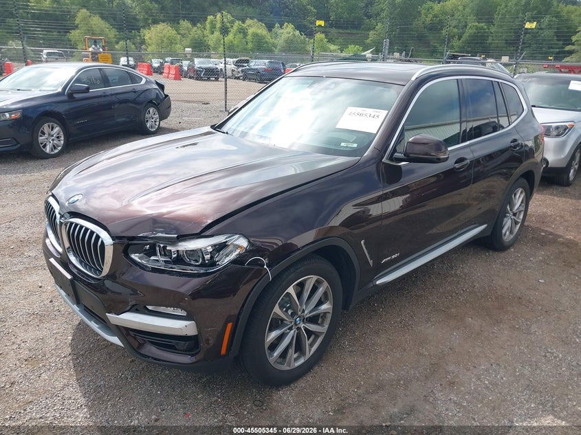 Vin: 5uxtr9c58jld62626, lot: 46003561, bmw x3 xdrive30i 20182