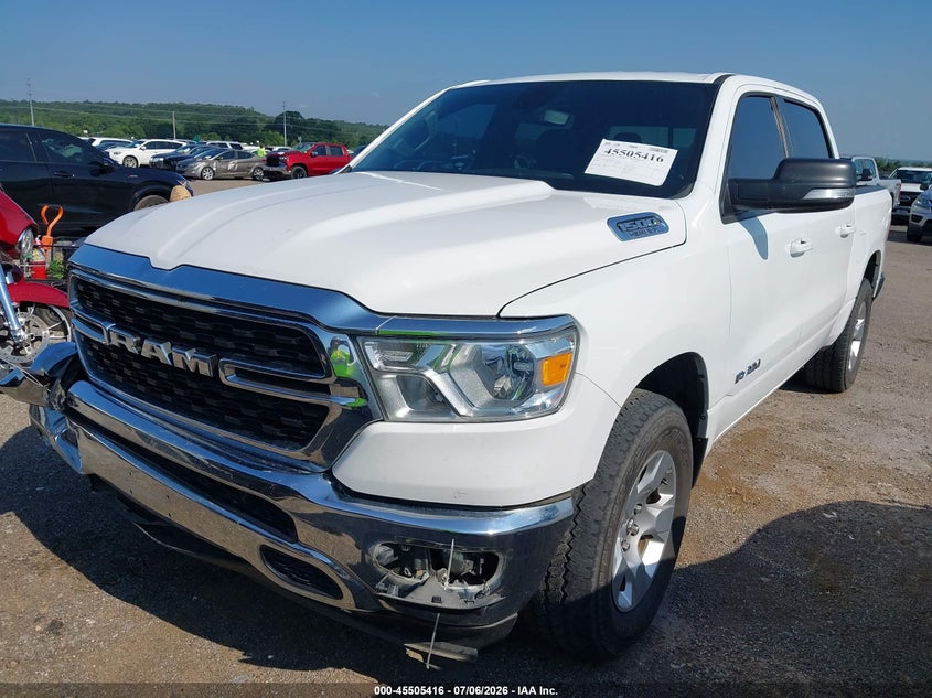 Vin: 1c6srfft6nn242277, lot: 46003632, ram 1500 big horn  4x4 5'7 box 20222