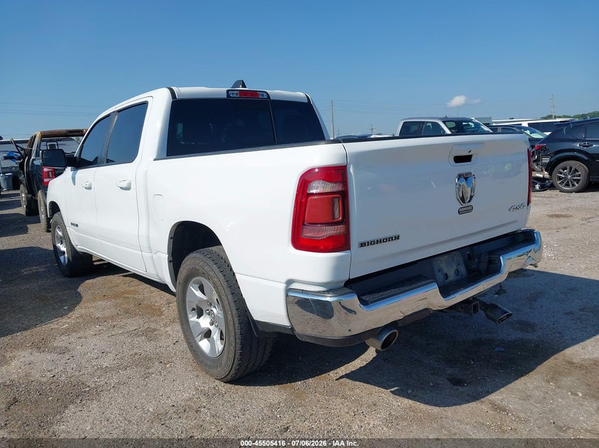 Vin: 1c6srfft6nn242277, lot: 46003632, ram 1500 big horn  4x4 5'7 box 20223